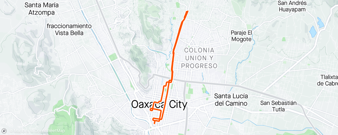 Map of the activity, por la tarde Rodar