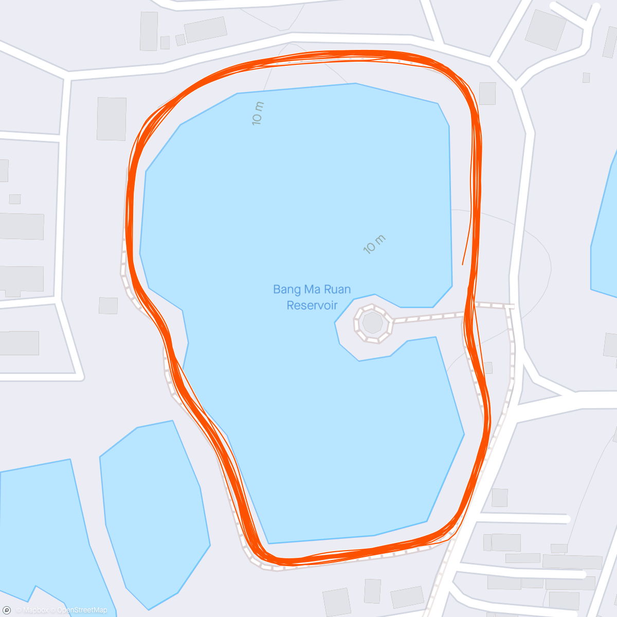 Map of the activity, Progressive run 6:20-> 3:45
