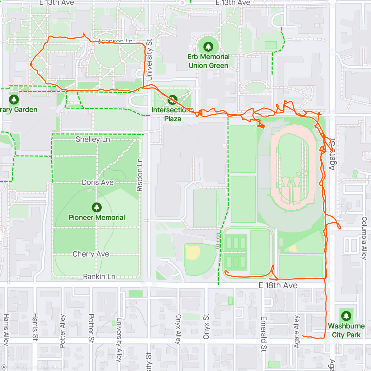 Mapa de la actividad, Campus walk 🦆