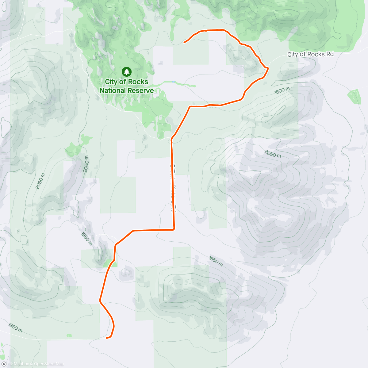 Map of the activity, Lonely road