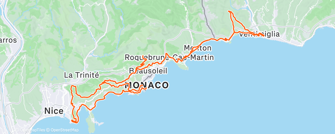 Map of the activity, Morning Ride