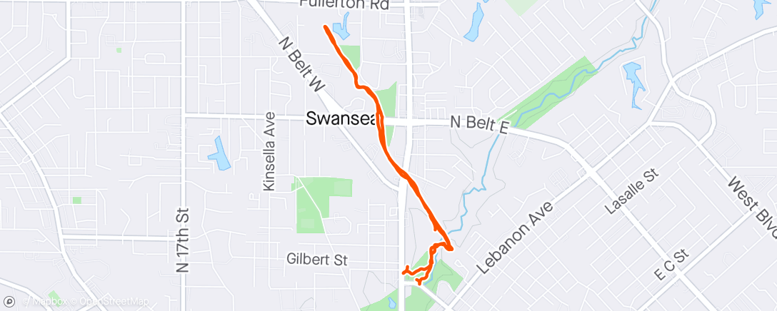 Map of the activity, Swansea trails
