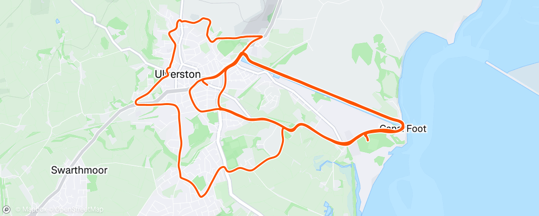 Map of the activity, Afternoon Run