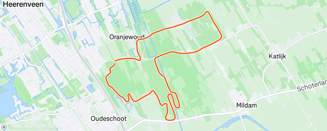 Map of the activity, Morning Run