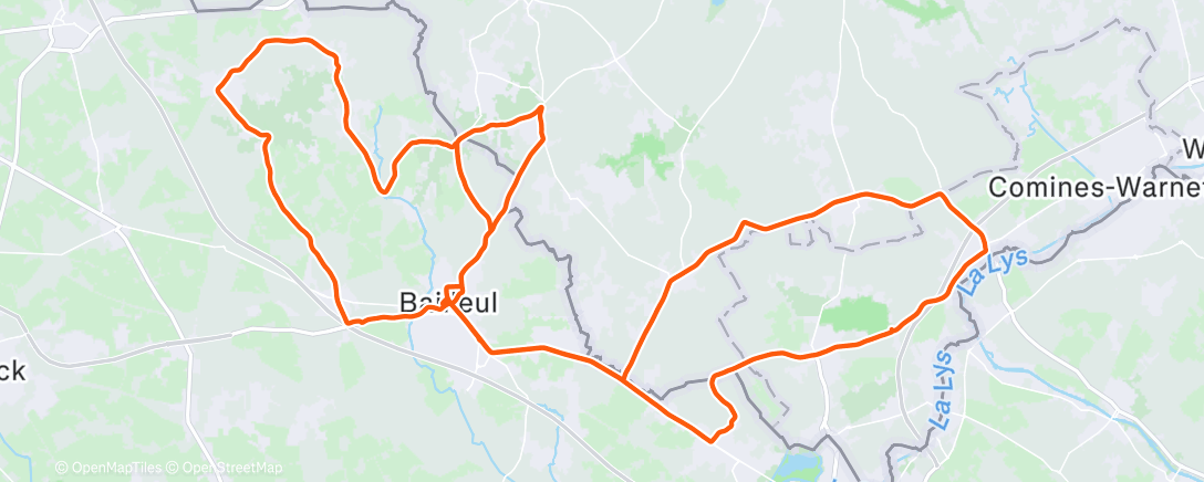 Mapa da atividade, Sortie vélo le midi