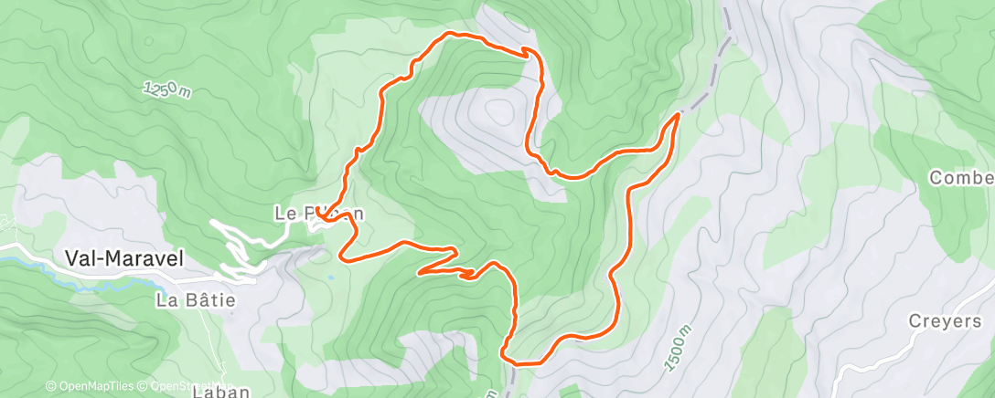 Map of the activity, Marche le matin