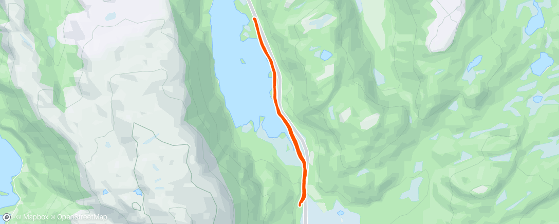 Map of the activity, Intervaller med Jan Erik 6 x 700 m ved Bolgavannet - Frei