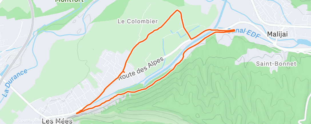 Карта физической активности (Marche l'après midi)