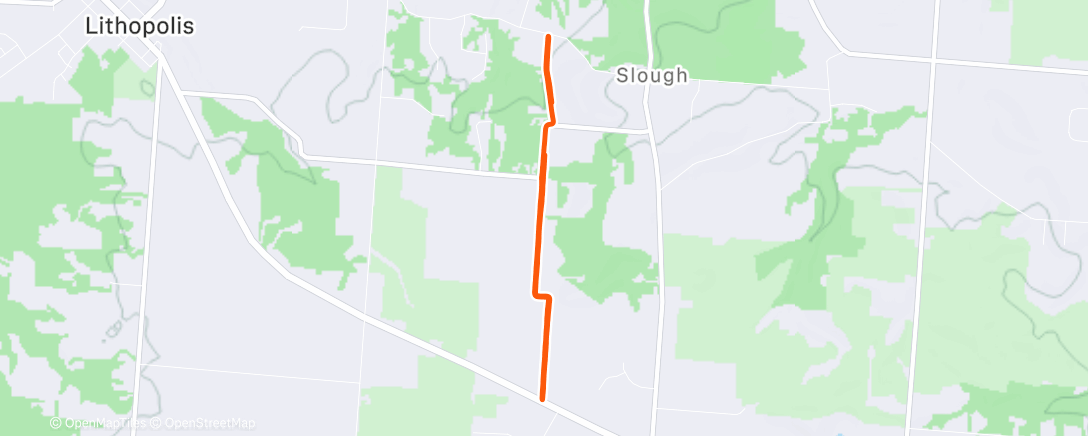 Map of the activity, Afternoon Trail Run