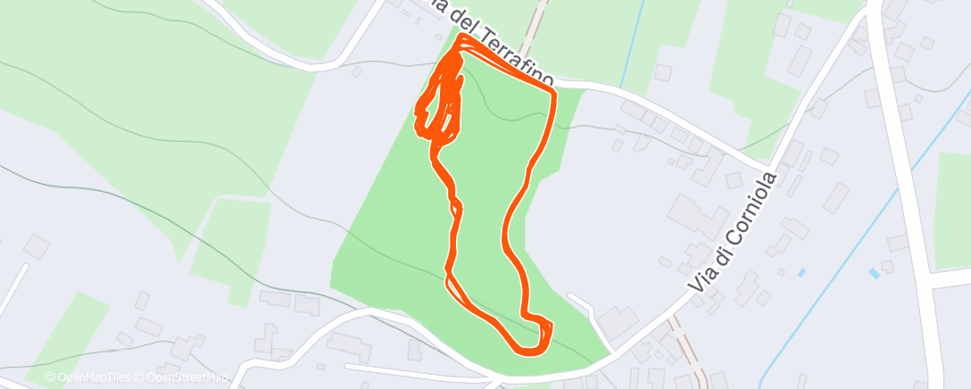 Map of the activity, Pedalata mattutina