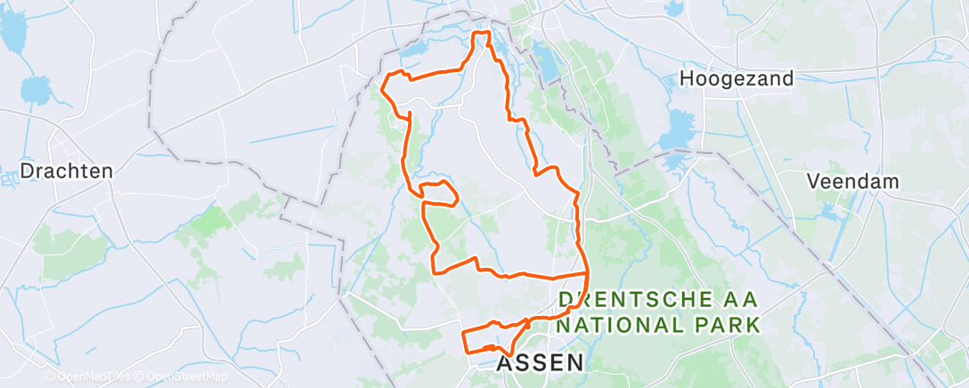 Map of the activity, Morning Ride