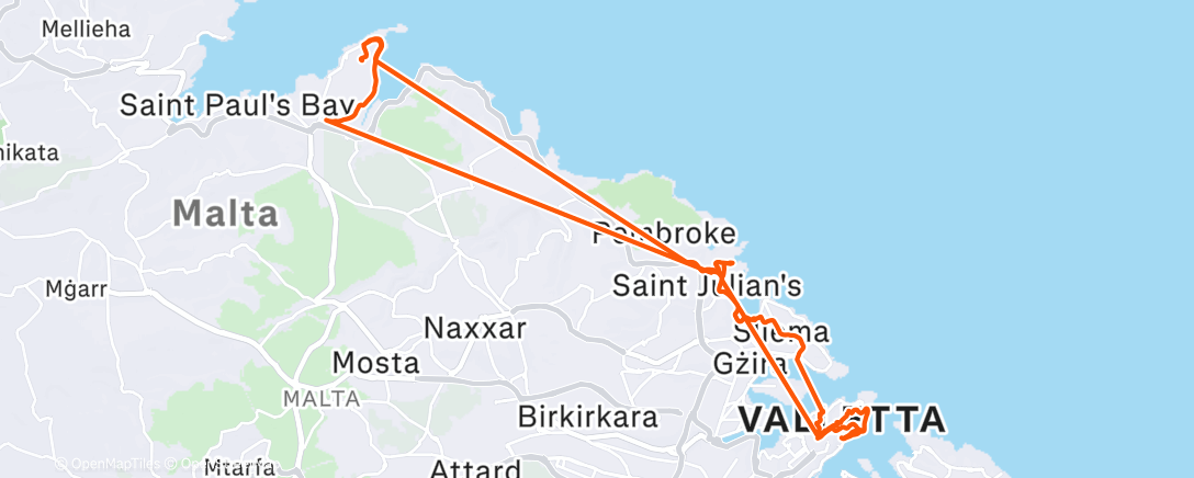 Map of the activity, Morning Walk