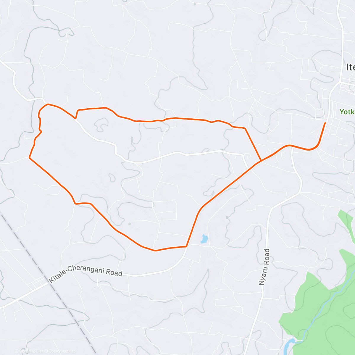 Map of the activity, 8km met Luca en 8km alleen