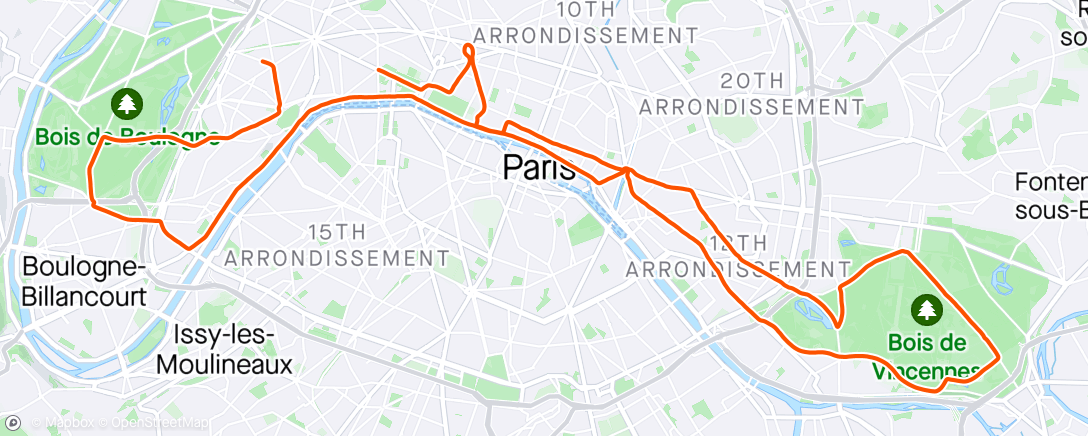 Map of the activity, Paris Marathon 🇫🇷