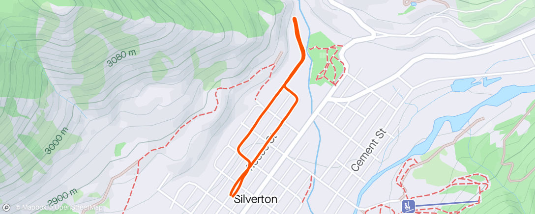 Map of the activity, Rest Day Run