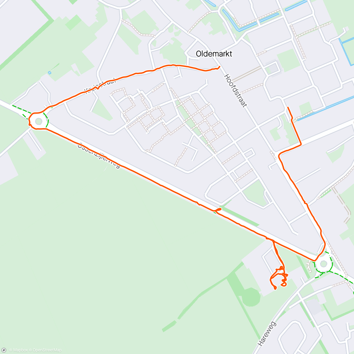 Map of the activity, Namiddagwandeling