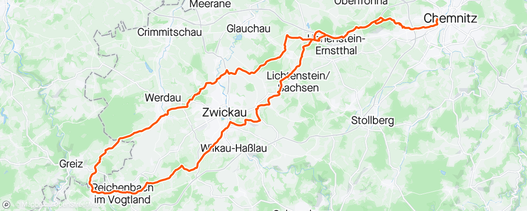 Map of the activity, Göltzschtalbrücke hin und zurück