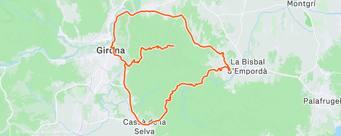 Map of the activity, Lunch Ride