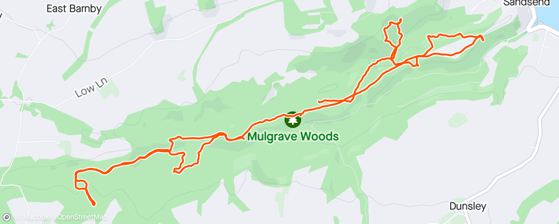 Map of the activity, Orienteering: British  Champs M45L @ Mulgrave Woods