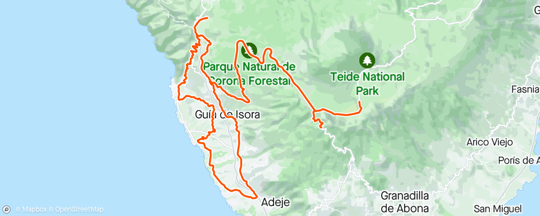 Map of the activity, Pachanga