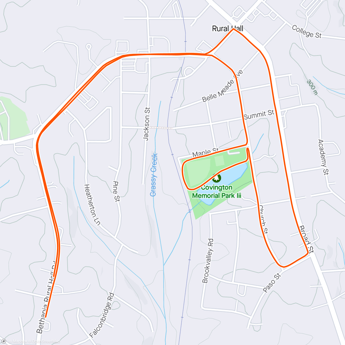 Map of the activity, Run around the park
