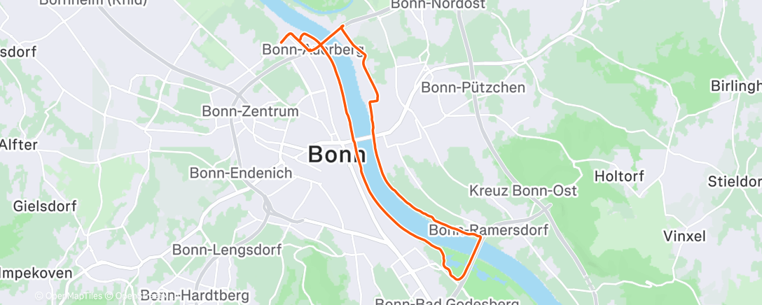 Map of the activity, Mittagslauf
