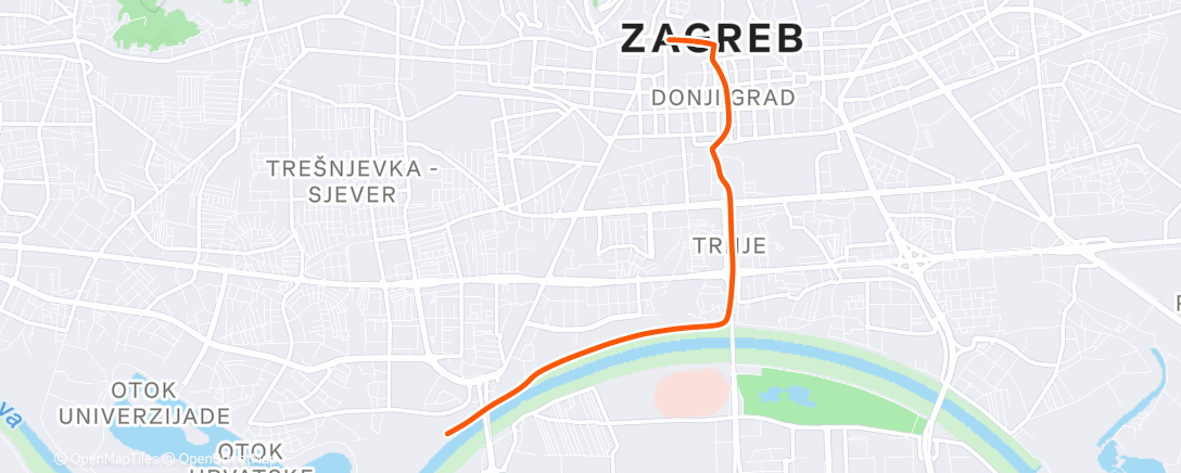 Map of the activity, Morning Walk