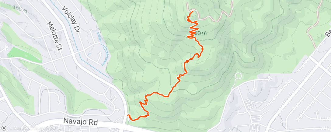 Map of the activity, Cowles Mtn Hot Hike