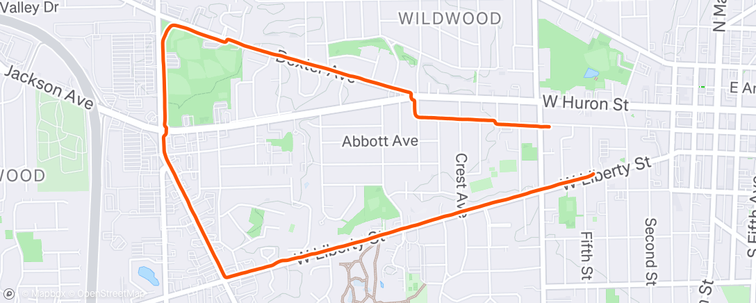 Map of the activity, Lunch Run