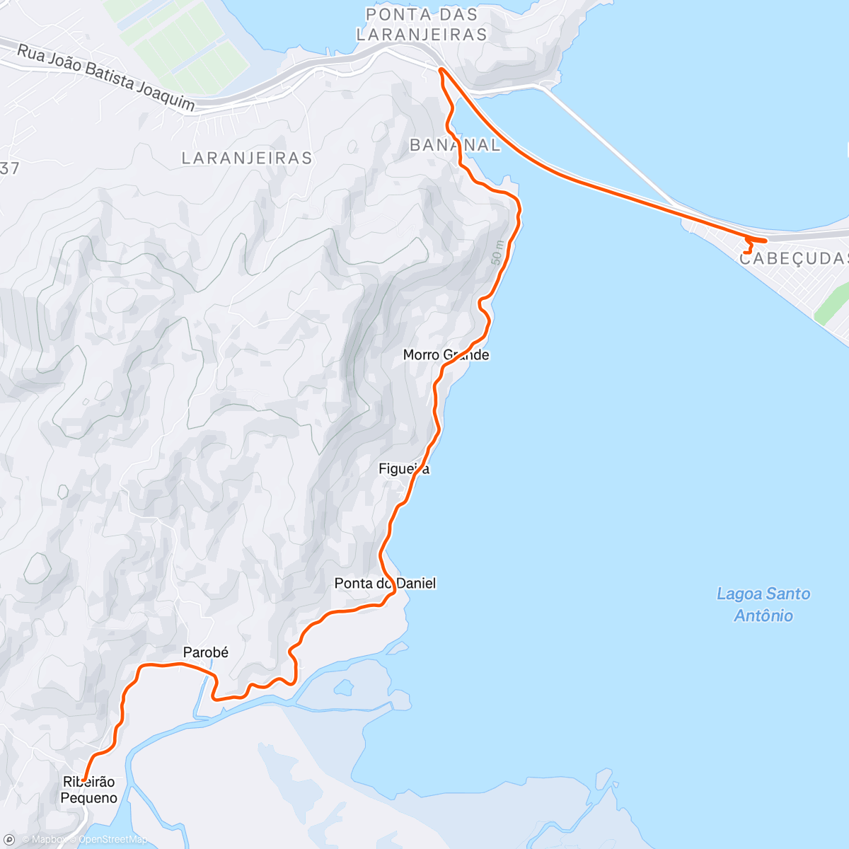 Map of the activity, Night Run 🌚