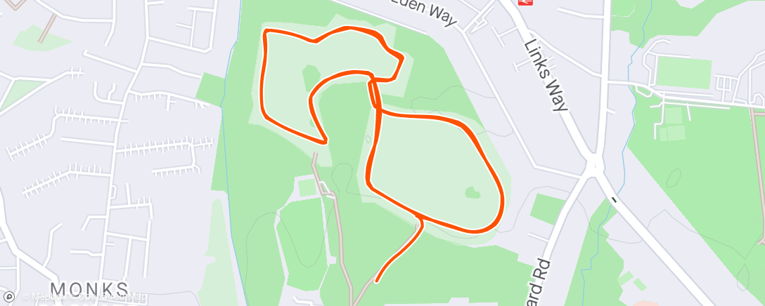 Map of the activity, Bethlem parkrun