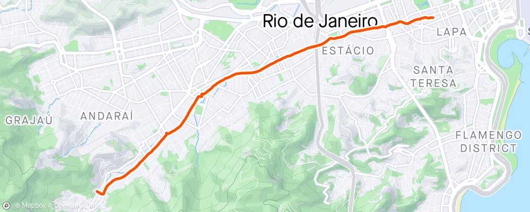 Karte der Aktivität „Lapa - Tijuca”