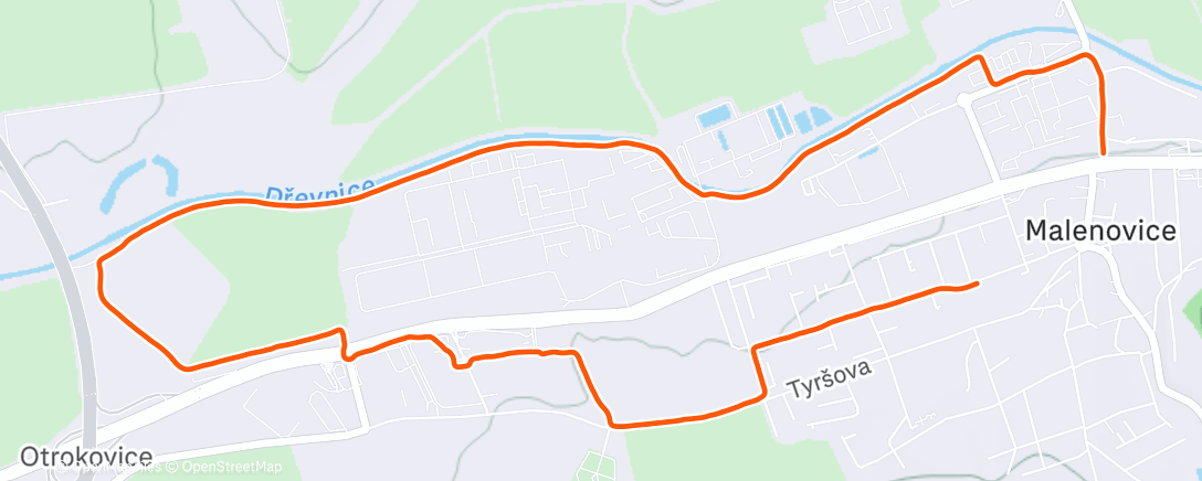 Map of the activity, Morning Run