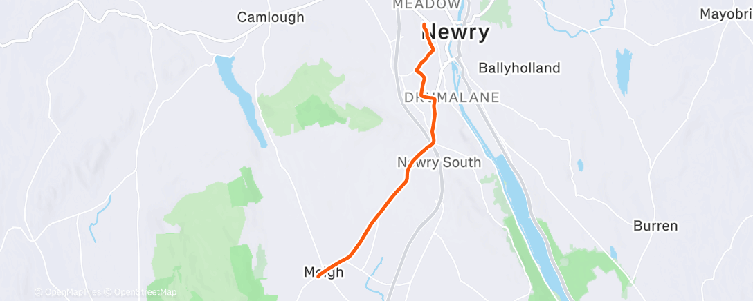 Map of the activity, Morning Run