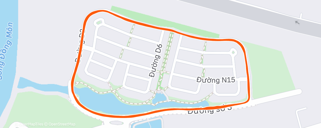 Map of the activity, Morning Run
