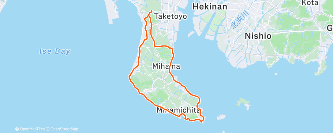 Карта физической активности (ショート知多イチ)