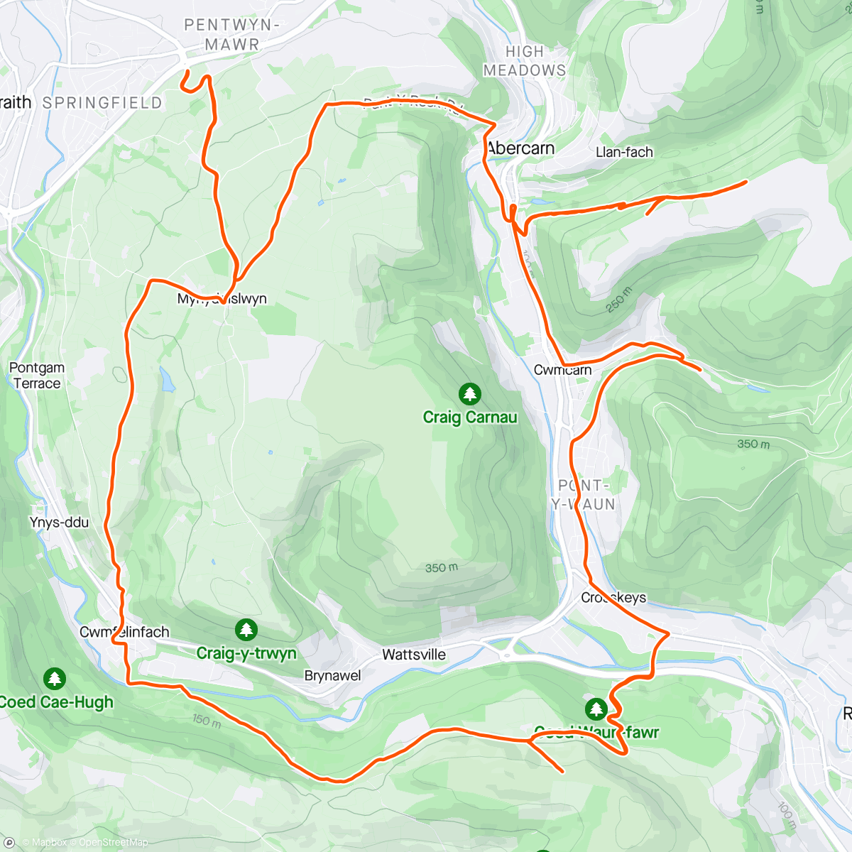 Map of the activity, Wheel-slipping above the valleys