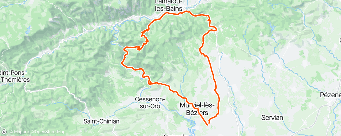 Mapa da atividade, Sortie vélo le matin