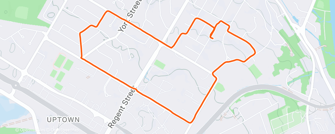 Map of the activity, Night Run