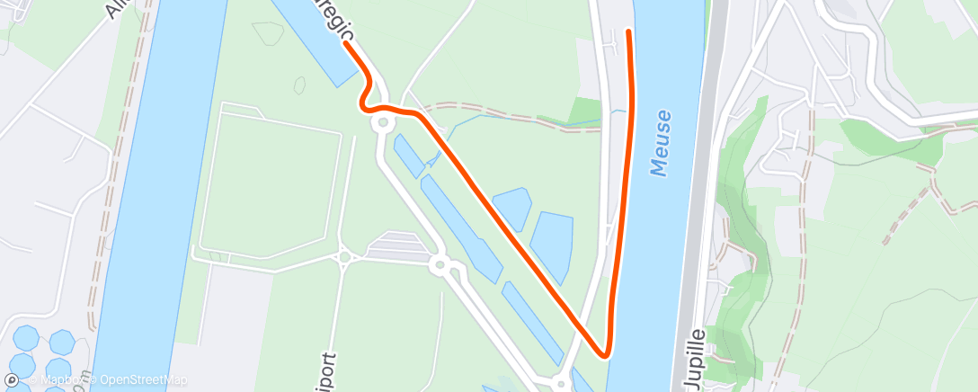 Map of the activity, Morning Run