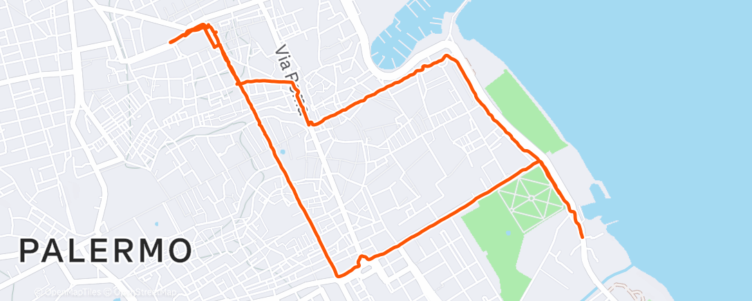 Map of the activity, Camminata pomeridiana