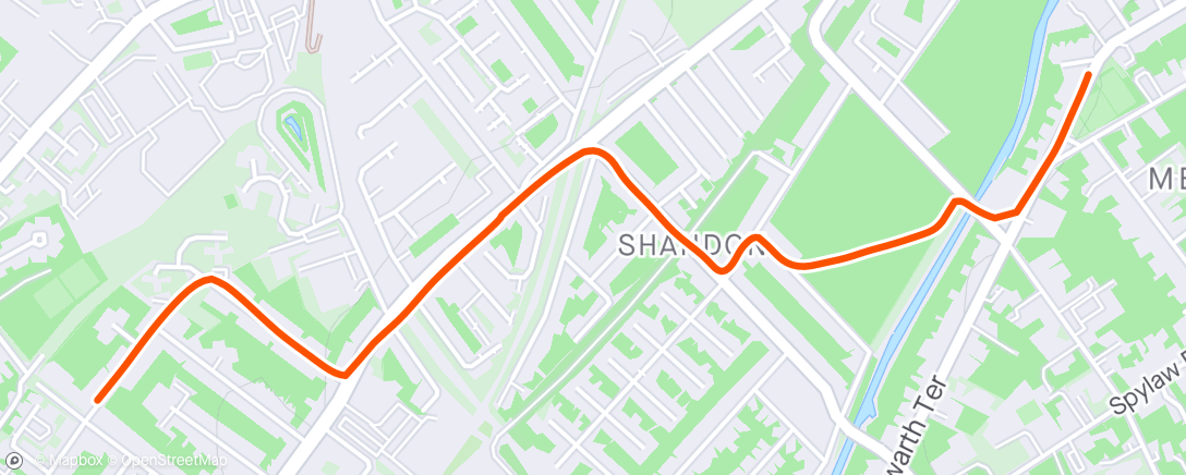Map of the activity, Run to cardio with C