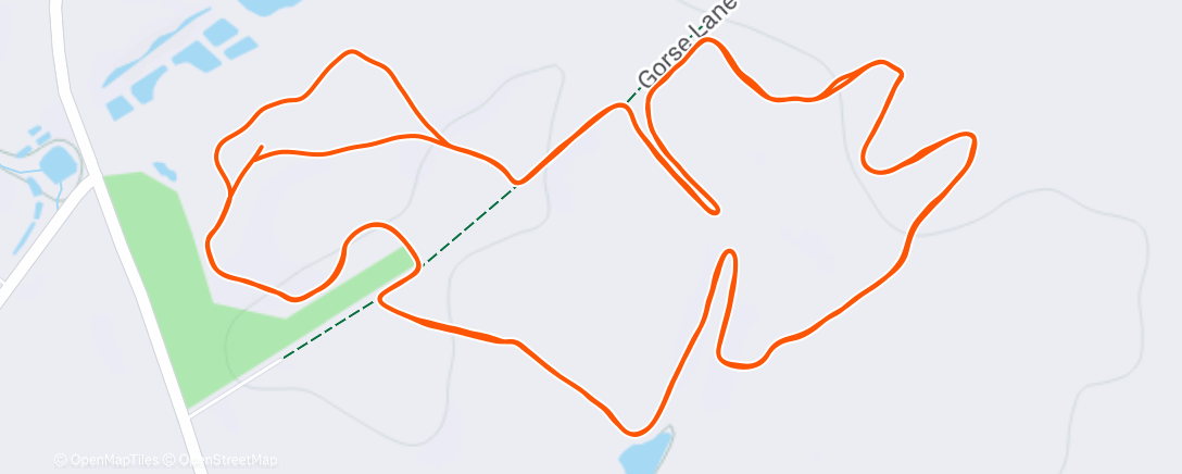Map of the activity, Boothorpe XC- muddy slip and slide