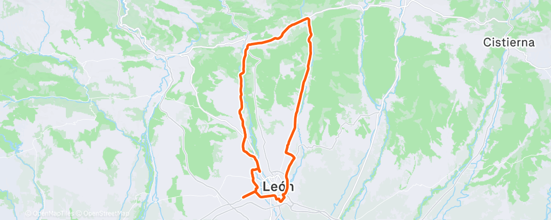 Map of the activity, Bicicleta