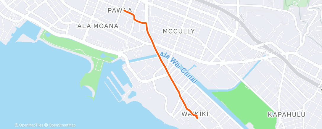 Map of the activity, Afternoon Walk