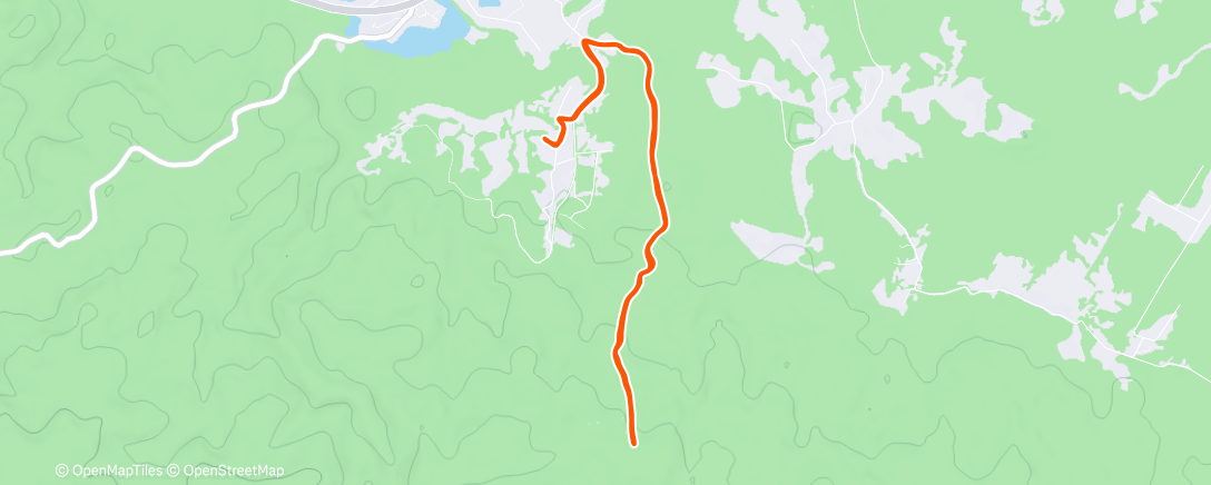 Map of the activity, Evening Trail Run