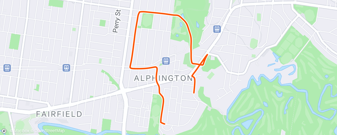 Map of the activity, Morning Run