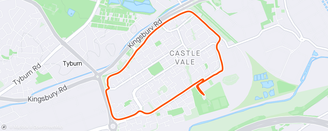 Map of the activity, Castle Vale Social Run