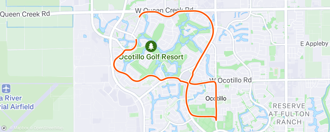 Map of the activity, Morning Run