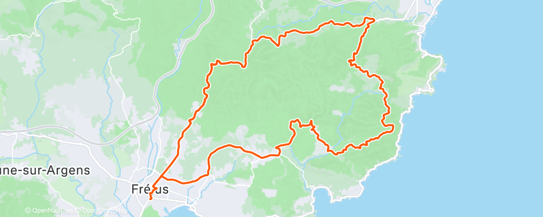 Map of the activity, Sortie vélo le midi